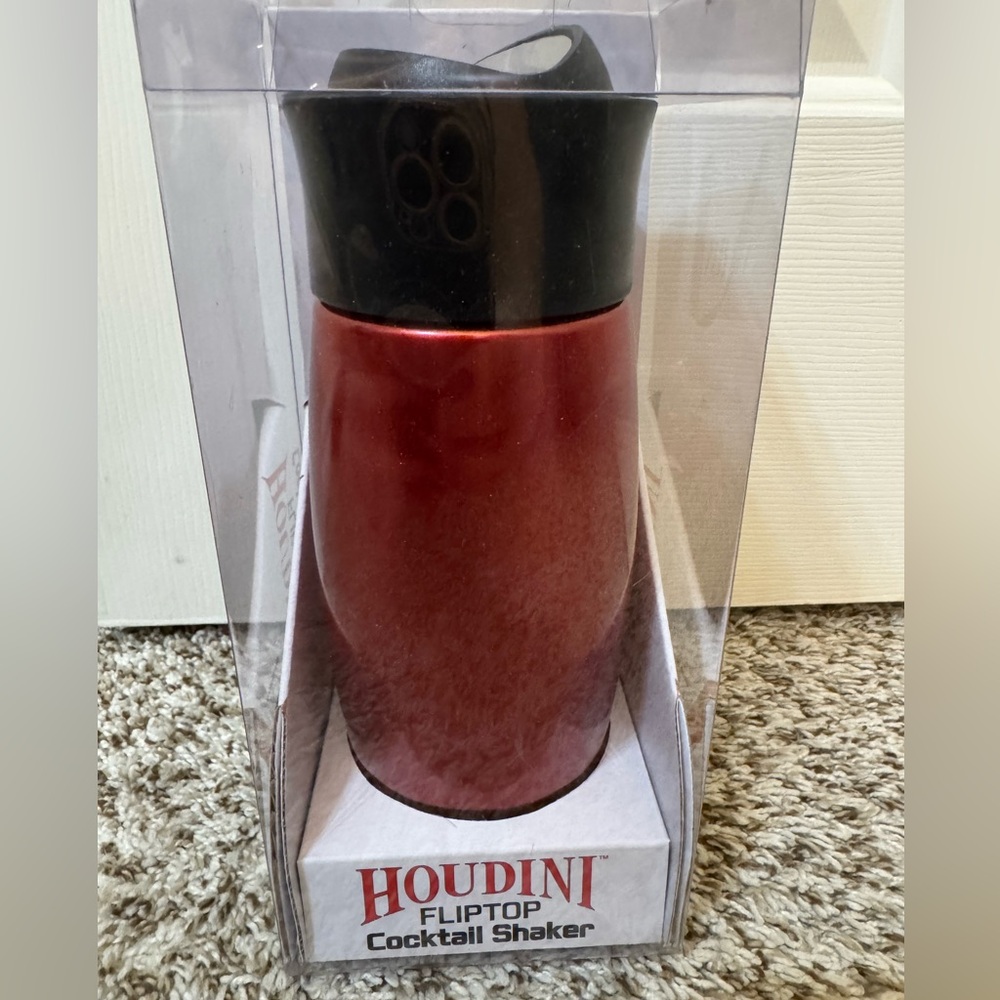 Red Houdini Fliptop Cocktail Shaker